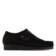 Wallabee Black Suede Lace-up Shoes | Clarks