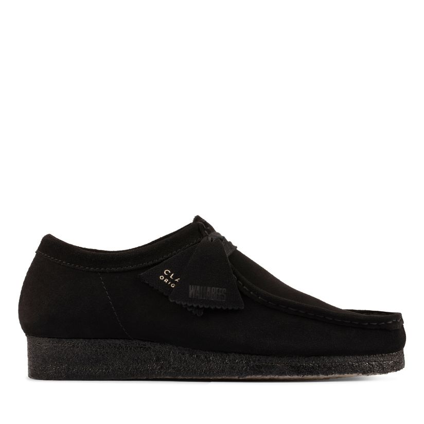 hydrogen Hare Halvtreds Wallabee Black Suede Lace-up Shoes | Clarks