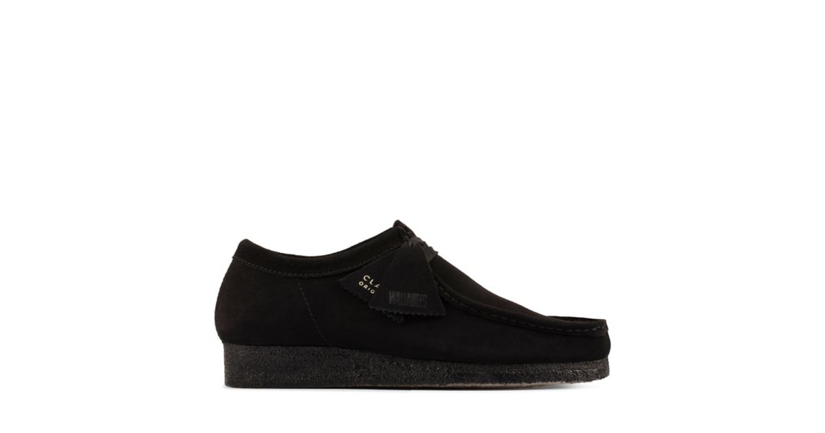 Wallabee Black Suede Lace-up | Clarks