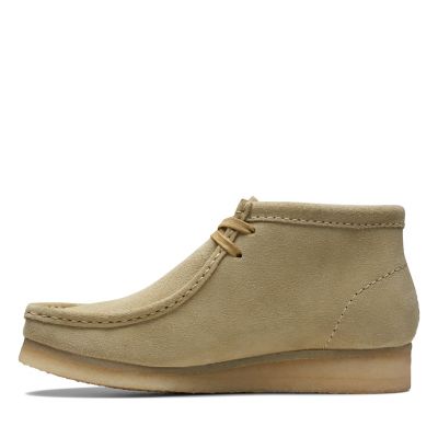 clark wallabees maple suede