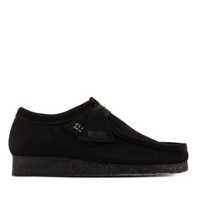 black wallabee shoes