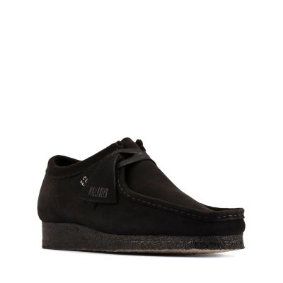 clarks wallabee black suede womens shoes