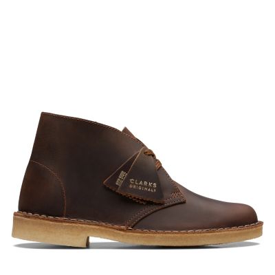 clarks waxed leather desert boot