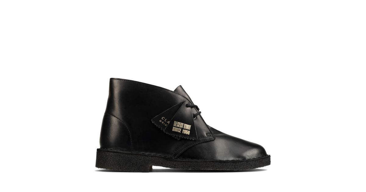 clarks black desert boots womens