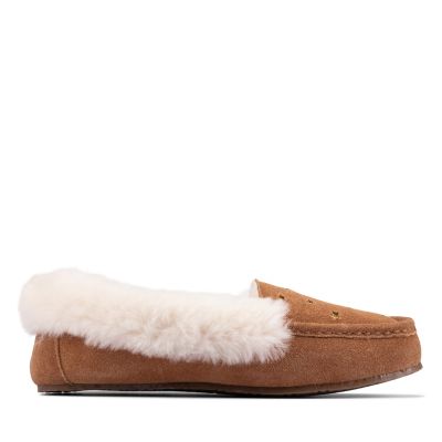 clarks ladies moccasin slippers