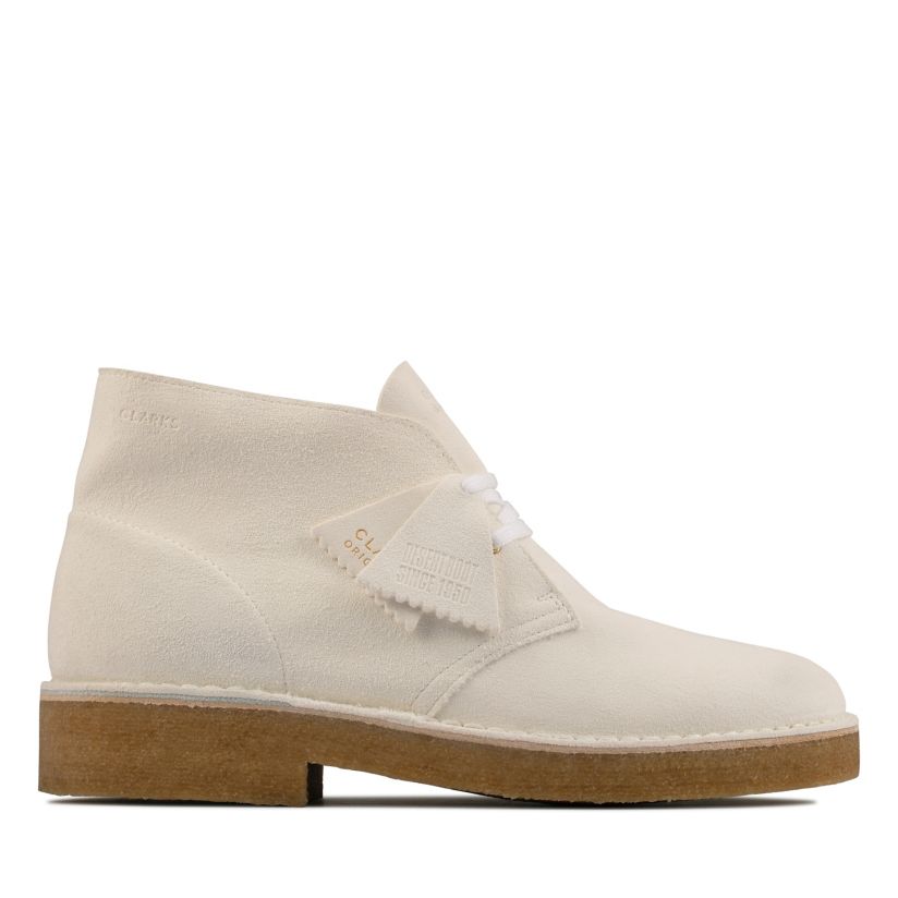 plan de estudios Reorganizar Cayo Men's Desert Boot 221 White Suede | Clarks