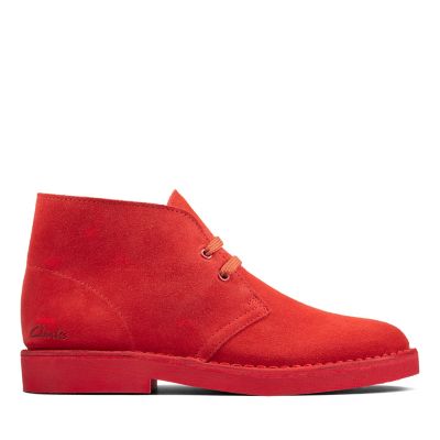 red clarks boots