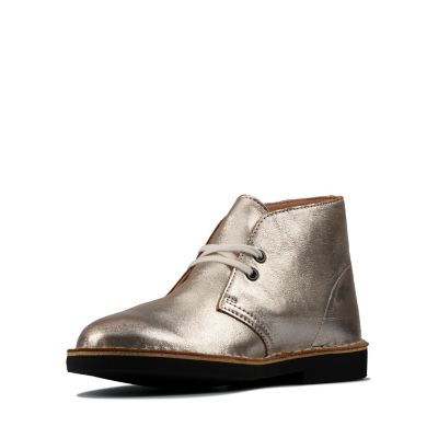 Desert Boot 2 Silver Leather-Clarks 