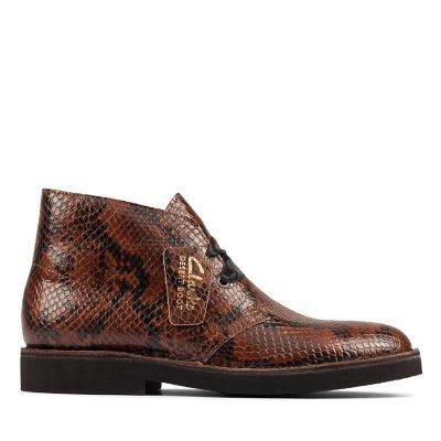 clarks snakeskin desert boots