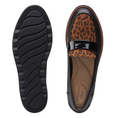 clarks sharon gracie leather & suede loafers