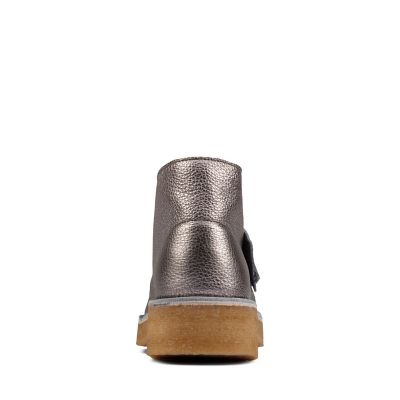 clarks desert boots silver