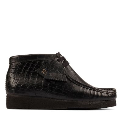 Wallabee Boot Black Croc - Clarks 