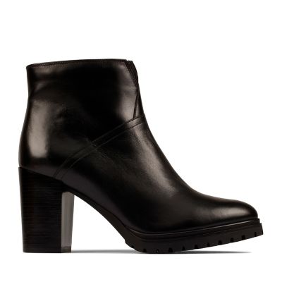 clarks tall black boots