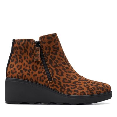 clarks animal print boots