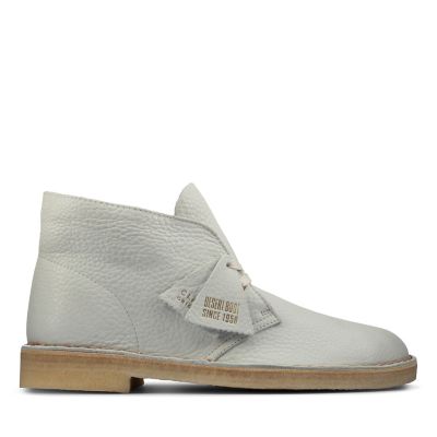 white clarks desert boots