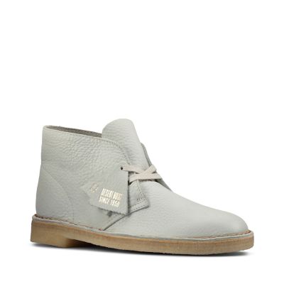 clarks grey leather boots