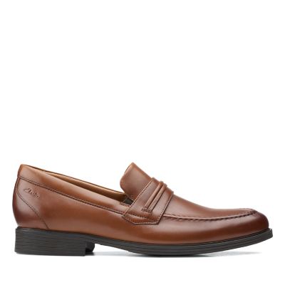 clarks brown loafers