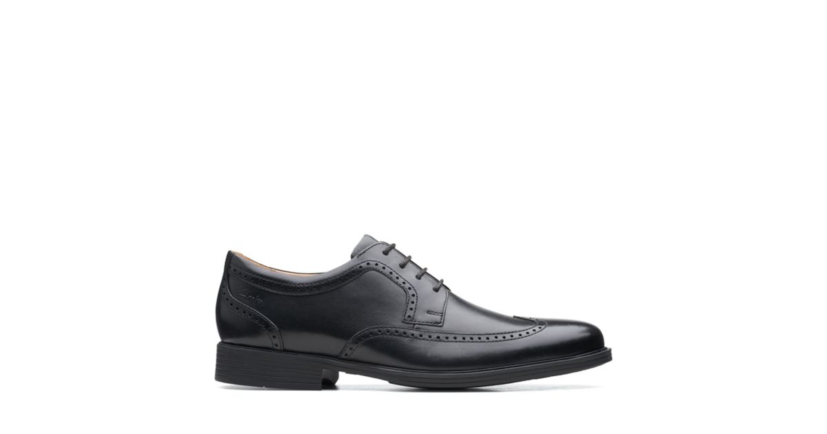 Whiddon Wing Black Leather - Clarks® Shoes Official Site | Clarks