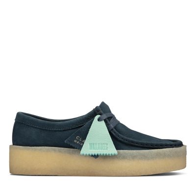 blue clarks wallabees