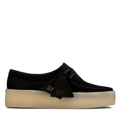 clarks wallabees black