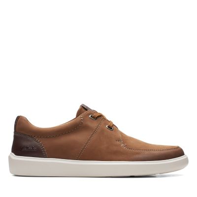 clarks men's torbay lace leather sneakers