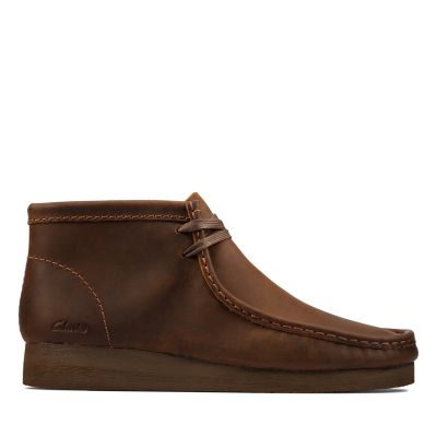 men's clarks wallabee beeswax leather
