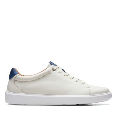 clarks white leather sneakers