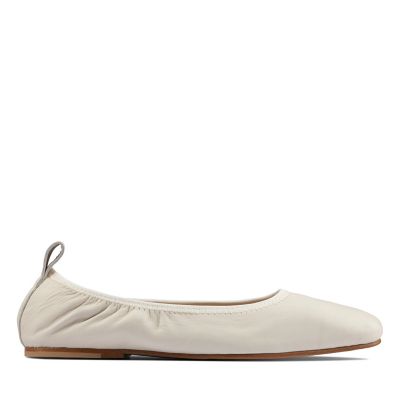 clarks leather ballet flats