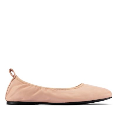 clarks leather ballet flats