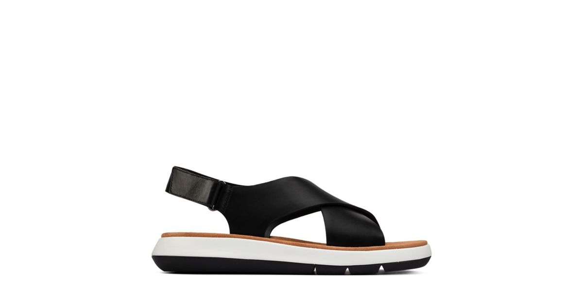 Jemsa Cross Black Leather Clarks® Shoes Official Site