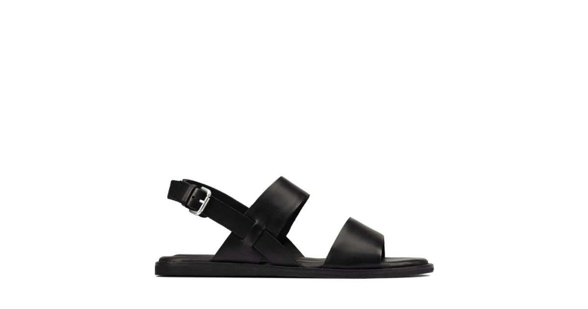 Karsea Strap Black Leather- Womens Sandals-Clarks® Shoes Official Site ...