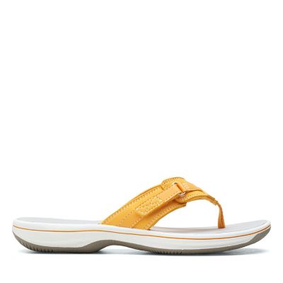 clarks sandals yellow