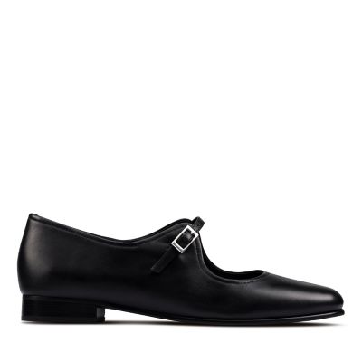 clarks black flat shoes