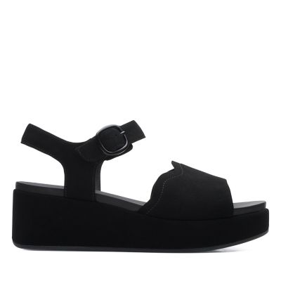 clarks nubuck leather wedge sandals alto gali