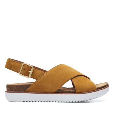 clarks women's sandals leather