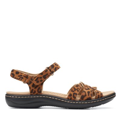 clarks leopard sandals