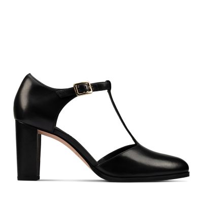 clarks black suede heels