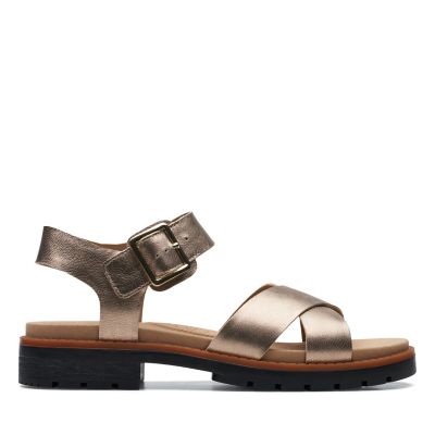 clarks women's sandals leather