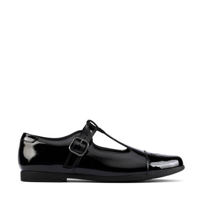 scala lace youth black patent