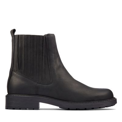 clarks black ankle boots sale