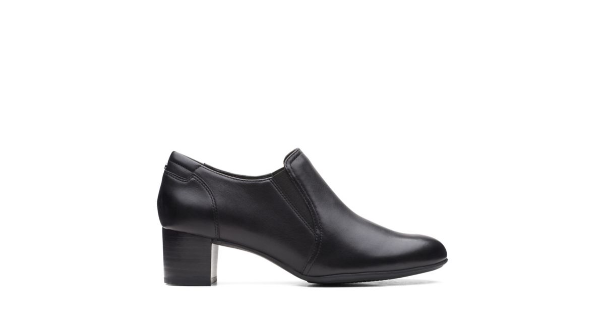 clarks linnae up black leather