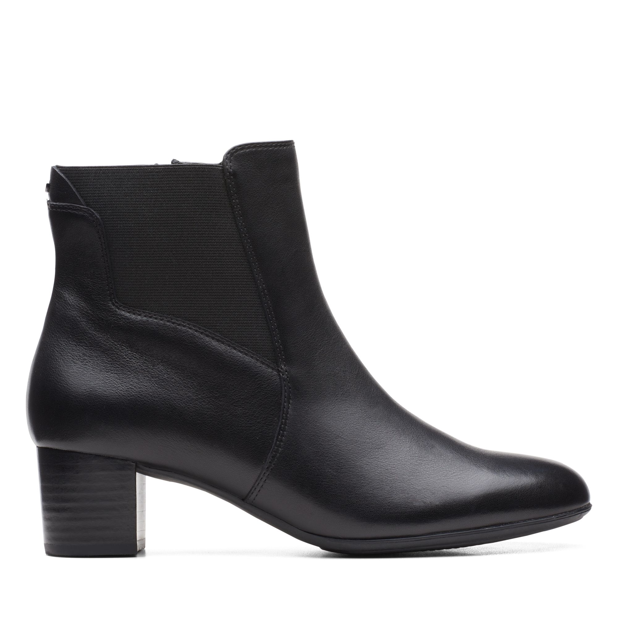 clarks linnae up black leather