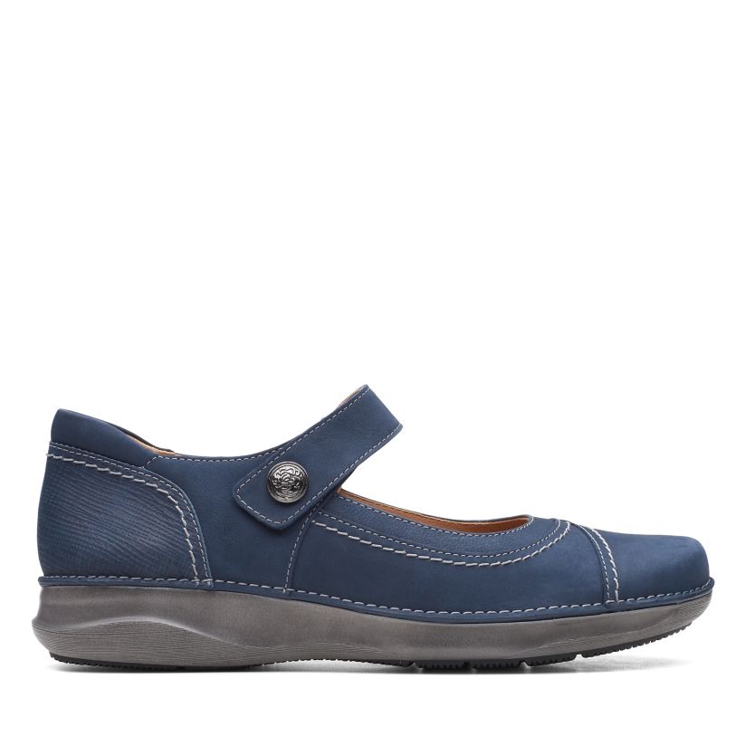 Appley Walk Navy Nubuck- Clarks® Shoes Official Site | Clarks