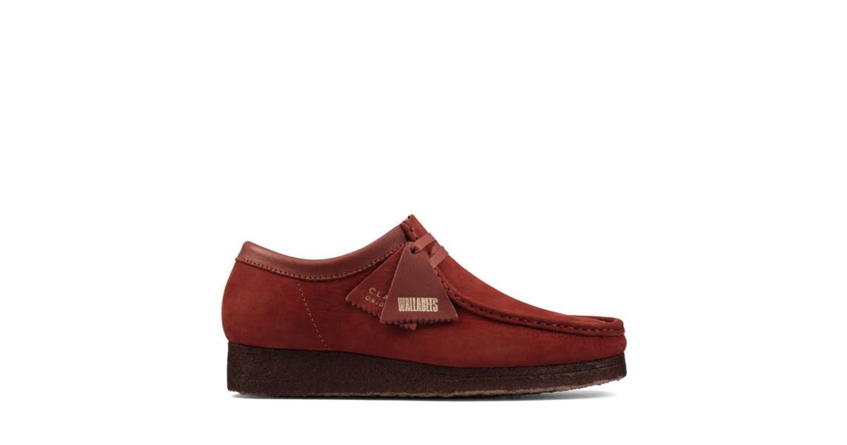 Wallabee Burgundy Nubuck Mens Orignals clarks shoes