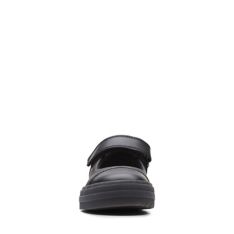 Clarks Flare Shine Toddler Leather Shoes in Black
