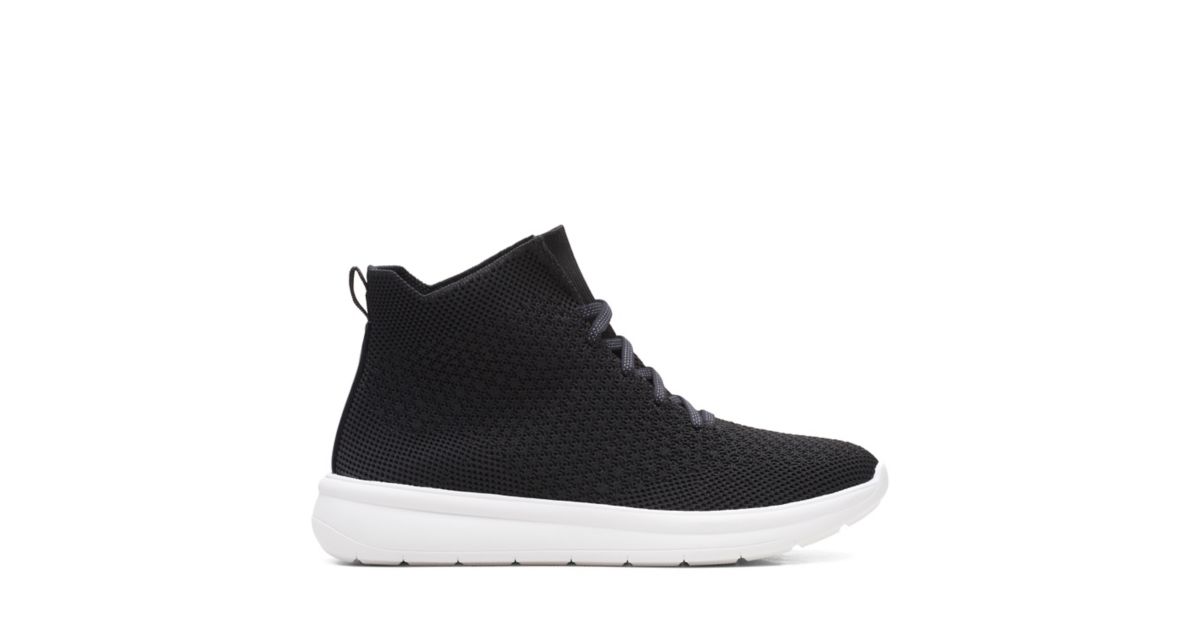 Ezera Mid Black-Womens Sneakers-Clarks® Shoes Official Site | Clarks