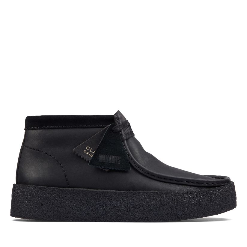 Wallabee Cup Boot Black Leather