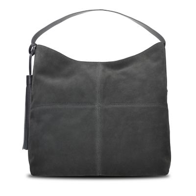 dark grey suede bag