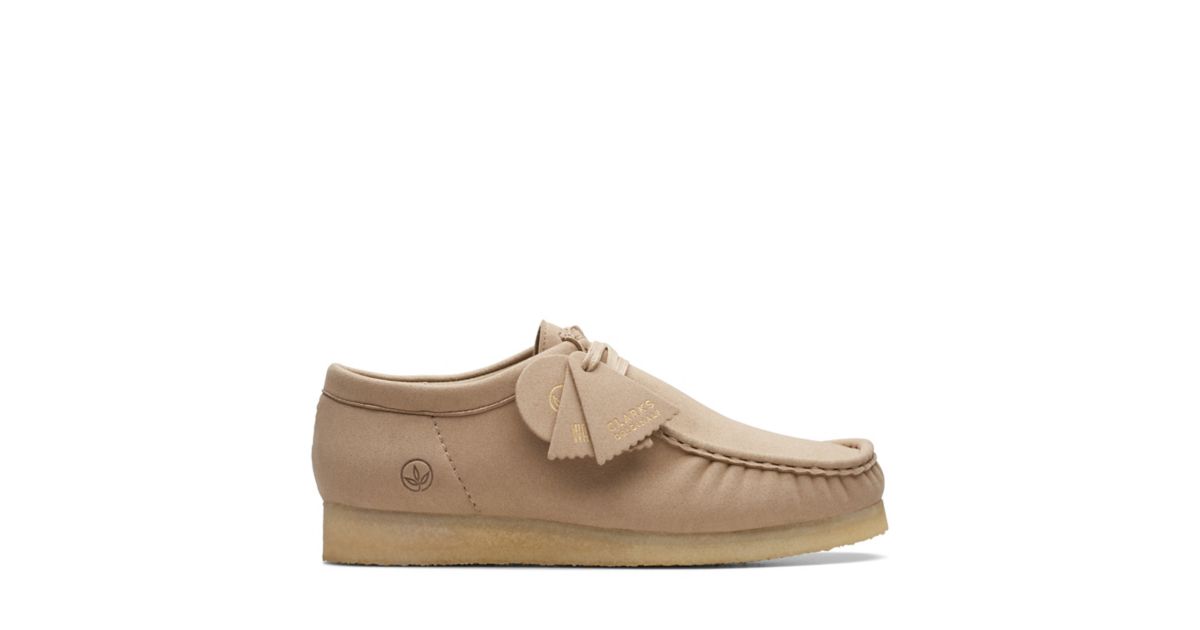 Rå Vind Gå ud Men's Wallabee Sand Vegan Lace-up Shoes | Clarks