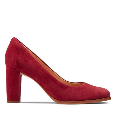 clarks red shoes ladies